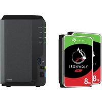 Synology DiskStation DS223 2 Einschübe NAS-Server Leergehäuse +16TB (2x8TB) Seagate Ironwolf SATA 3.5" HDDFestplatten von Synology