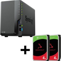 Synology DiskStation DS224+ 2 Einschübe NAS-Server Leergehäuse + 8 TB Seagate Ironwolf SATA 3.5" HDD (2x 4TB) von Synology