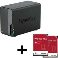 Synology DiskStation DS224+ 2 Einschübe NAS-Server Leergehäuse + 2x WD Red NAS 3.5" HDD 6TB Festplatte von Synology