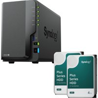 Synology DiskStation DS224+ 2 Einschübe NAS-Server Leergehäuse + 8 TB Synology Plus 3.5" SATA HDD Festplatte (2x4TB) von Synology