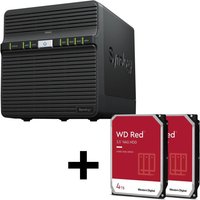 Synology DiskStation DS423 4 Einschübe NAS-Server Leergehäuse + 2x WD Red SATA 3.5" HDD 4TB Festplatte von Synology
