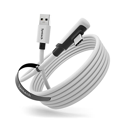 Syntech Link Kabel 3M, Kompatibel mit Oculus Meta Quest 3/3S, Quest2/1/Pro und Pico 4, PC Steam VR Zubehör, High Speed Datenübertragung, USB 3.0 zu USB C Kabel für VR und Gaming PC, Weiß von Syntech