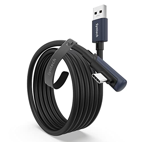 Syntech Link Kabel 3M, Kompatibel mit Oculus Meta Quest 3/3S, Quest2/1/Pro und Pico 4, PC Steam VR Zubehör, High Speed Datenübertragung, USB 3.0 zu USB C Kabel für VR und Gaming PC, Schwarz von Syntech