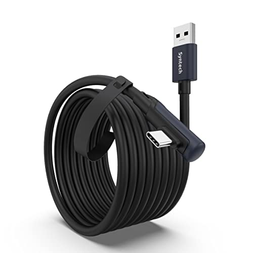 Syntech Link Kabel 5M, Kompatibel mit Oculus Meta Quest 3/3S, Quest2/1/Pro und Pico 4, PC Steam VR Zubehör, High Speed Datenübertragung, USB 3.0 zu USB C Kabel für VR und Gaming PC, Schwarz Syntech Link Kabel 5M, Kompatibel mit Oculus Meta Quest 3/3S, Quest2/1/Pro und Pico 4, PC Steam VR Zubehör, High Speed Datenübertragung, USB 3.0 zu USB C Kabel für VR und Gaming PC, Schwarz von Syntech