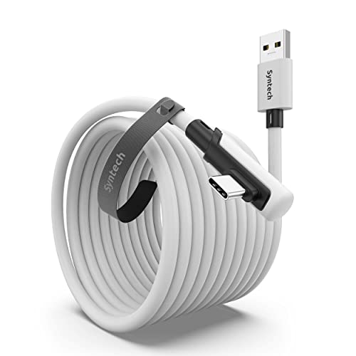 Syntech Link Kabel 6M/20FT Kompatibel mit Meta/Oculus Quest 3/2/Pro und Pico4/Pro Zubehör PC/Steam VR, High Speed PC Datenübertragung, USB 3.0 zu USB C Kabel für VR Headset und Gaming PC von Syntech