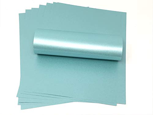 10 Blatt A4 Sea Blue Pearlescent Shimmer Double Sided Decorative Card 300gsm von Syntego