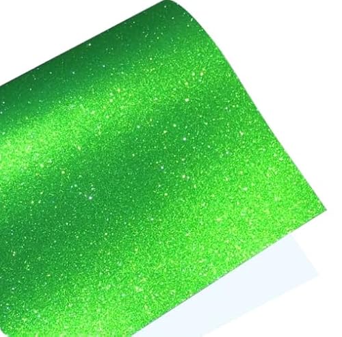 10 Bögen grüne selbstklebende Glitzer-Vinyl-Permanent-Overlay-Blätter, 30,5 x 30,5 cm, Laminat-Aufkleber von Syntego