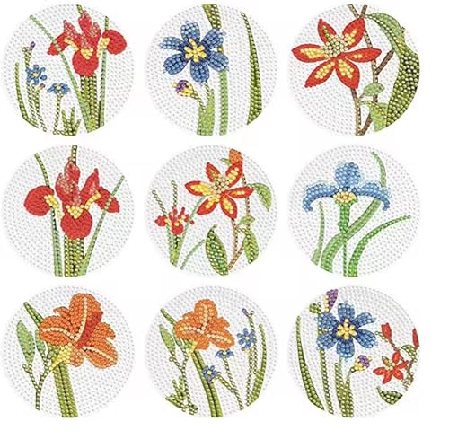 Syntego 9-stück 5D Diamantmalerei Untersetzer Blume DIY Floral Diamantmalerei Untersetzer Kit mit Halter Syntego 9-stück 5D Diamantmalerei Untersetzer Blume DIY Floral Diamantmalerei Untersetzer Kit mit Halter von Syntego