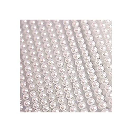 Syntego selbstklebende Perlen, kleine runde Perle zum Aufkleben selbstklebende Perlen Verzierung 400 6 mm (weiß) von Syntego
