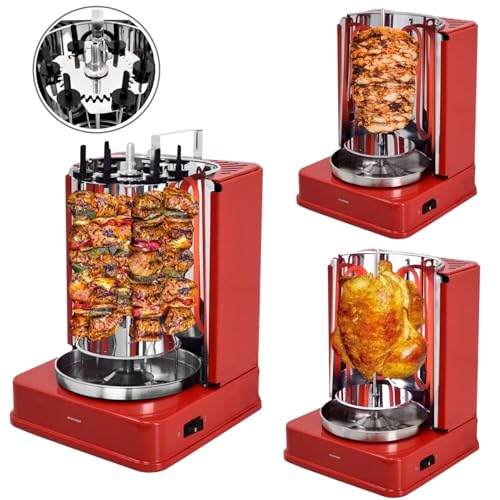 Syntrox Dönergrill Elektrisch 1400W - Drehgrill mit 6 Spießen für Döner Kebab Hähnchen - Komplettset mit Zubehör für Zuhause von Syntrox Germany