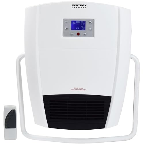 Syntrox Elektro Badheizer Elgafar | Badheizkörper | Handtuchheizkörper elektrisch, Turboheizung für Badezimmer, 39 x 48 x 12 cm 1.000 Watt und 2.000 Watt, Überhitzungsschutz von Syntrox Germany