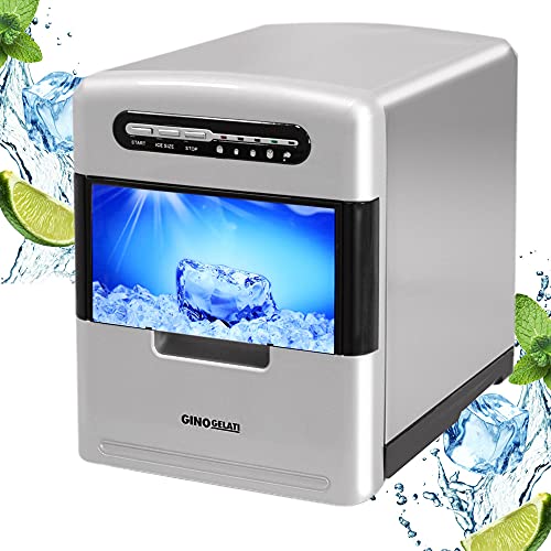 Syntrox Germany GG-185W Digitaler Edelstahl Eiswürfelbereiter max.150 Watt Eiswürfelmaschine Icemaker 3 vers. Eiswürfelgrößen von Syntrox Germany