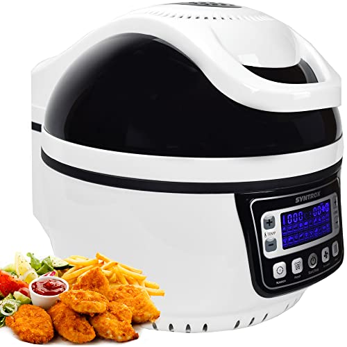 Syntrox Germany Heißluftfritteuse Halogen-Ofen Fritteuse Air Fryer, LED-Display, 20 Programme, 10 Liter, AF-1400W-25 Black von Syntrox Germany