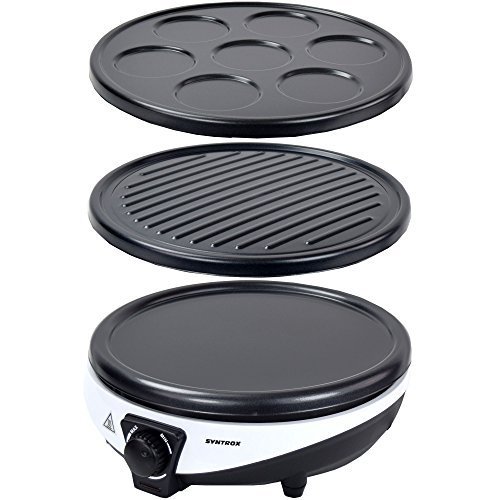 Syntrox Germany Luzern 3 in 1 Crepemaker Pancakemaker Grill von Syntrox Germany