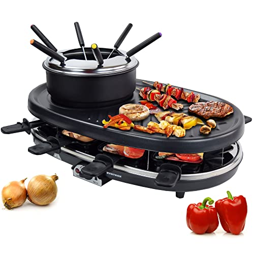 Syntrox Germany RAC-1500W-Appenzell Raclette-Fondue-Grill Syntrox Rundum Genuss Set mit viel Zubehör von Syntrox Germany