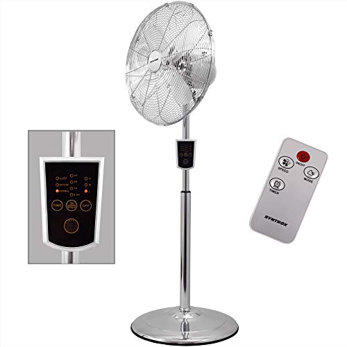 Syntrox Germany Retro Standventilator Ventilator mit Fernbedienung Chrom Timer Oszillation Axialventilator Syntrox Germany Retro Standventilator Ventilator mit Fernbedienung Chrom Timer Oszillation Axialventilator von Syntrox Germany