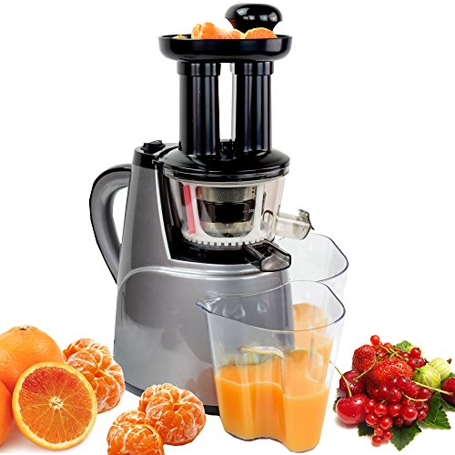 Syntrox Germany SJ-150W-AC Langsam Entsafter mit 2 Einschüben, Frucht Eismaschine und Salatfunktion Saftpresse mit nur 45 U/min Slow Juicer Syntrox Germany SJ-150W-AC Langsam Entsafter mit 2 Einschüben, Frucht Eismaschine und Salatfunktion Saftpresse mit nur 45 U/min Slow Juicer von Syntrox Germany