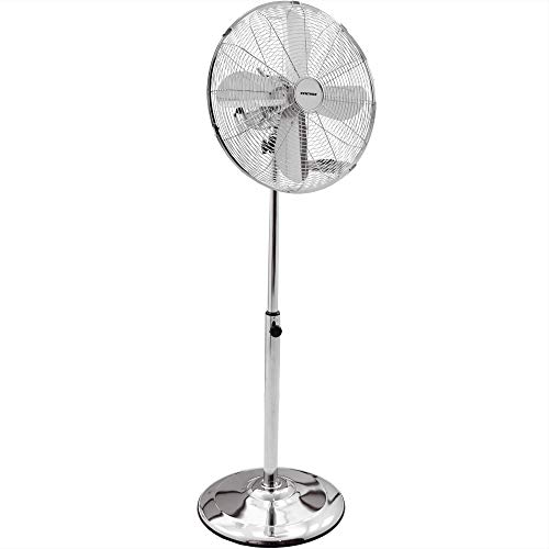 Syntrox Germany SVT-50W Chrome Retro Ventilator mit Oszillation Axialventilator Standventilator Windmaschine Lüfter Gebläse Luftkühler Syntrox Germany SVT-50W Chrome Retro Ventilator mit Oszillation Axialventilator Standventilator Windmaschine Lüfter Gebläse Luftkühler von Syntrox Germany