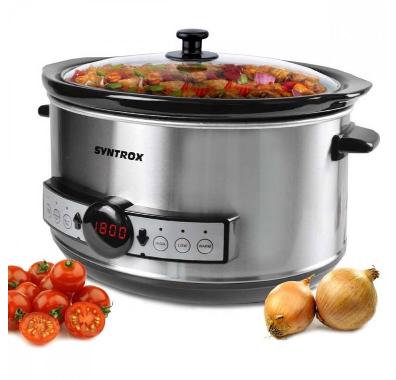 Syntrox Germany Schmortopf Digitaler Slow Cooker 4,5 Liter mit Timer von Syntrox Germany