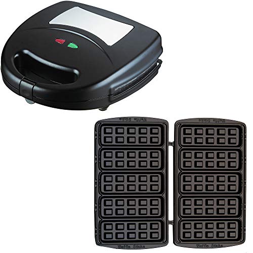 Syntrox Germany Waffeleisen Waffelmaker Waffle Stick Maker SM-1300W mit herausnehmbaren Backplatten von Syntrox Germany
