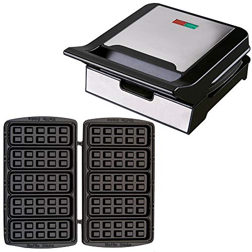 Syntrox Germany Waffeleisen Waffle Stick Maker MM-1400W mit herausnehmbaren Backplatten von Syntrox Germany