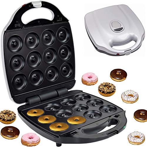 Syntrox Germany XXL Donutmaker Chef Maker mit herausnehmbaren und spülmaschinen geeigneten Wechselplatten von Syntrox Germany