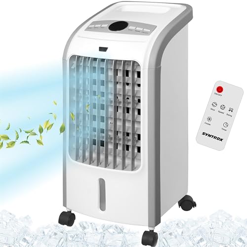 Syntrox Klimagerät Mobil Stormy | Luftkühler mit Wasser | Verdunstungskühler, Lufterfrischer, inklusive Fernbedienung und Timer, schnelle Kühlung von Syntrox Germany