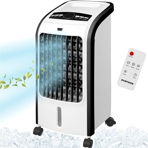 Syntrox Mobiles Klimagerät Air | Luftkühler mit Wasser | Verdunstungskühler, Lufterfrischer und Luftbefeuchter, mit Fernbedienung, gegen trockene Luft von Syntrox Germany