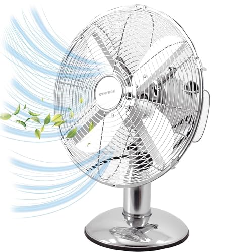Syntrox Retro Tischventilator mit Oszillation Blinara | Ventilator Tischgerät, elegant und leistungsstark, 33 Watt, Energiesparend, automatische Schwenkfunktion Syntrox Retro Tischventilator mit Oszillation Blinara | Ventilator Tischgerät, elegant und leistungsstark, 33 Watt, Energiesparend, automatische Schwenkfunktion von Syntrox Germany