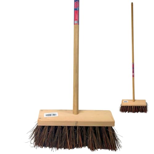 Synx Tools Besen - Stadtbesen 30 cm - Außenfeger - Kehrer - Stahl 120 cm - Hartfaser - Straßenbesen - Besen - Außenbesen - Gartenbesen von Synx Tools