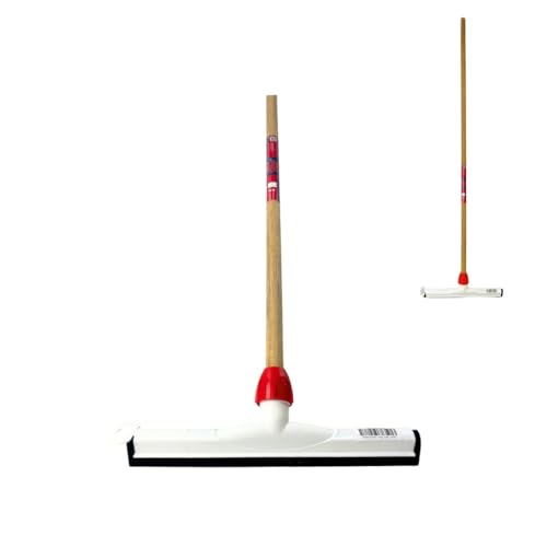 Synx Tools Bodenabzieher 45cm Kunststoff - Bodenabzieher - Abzieher - Wasserabzieher - Wischtuch / Naturkautschuk - Bodenmopp/Bodenreiniger - Mit Holzgriff 120cm (35cm/150cm) von Synx Tools