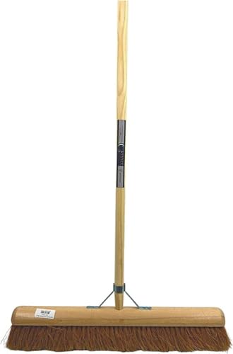 Synx Tools Coco Besen Innen -40 cm - Weicher Besen - Hallenfeger - Besenstiel - Kehrer - Garten - Reinigung - Weicher Innenbesen mit Stiel 150cm von Synx Tools