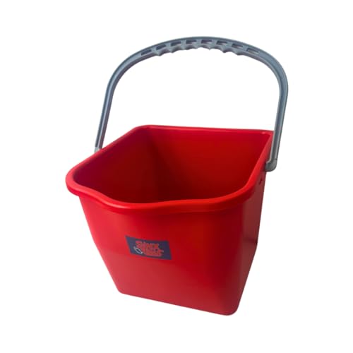 Synx Tools Eimer Rot für Moppwagen und Arbeitswagen - 15 Liter Rood Kunststof von Synx Tools
