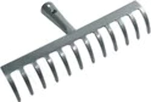 Synx Tools Gartenrechen 12 Zähne verzinkt Rechen Rechen Laubharken Bodenarbeiter Unkrautentferner Gartenartikel Ohne Stahl von Synx Tools