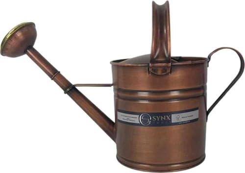 Synx Tools Gießkanne mit Brause aus Kupfer-Metall, 5 Liter, Anthrazit von Synx Tools