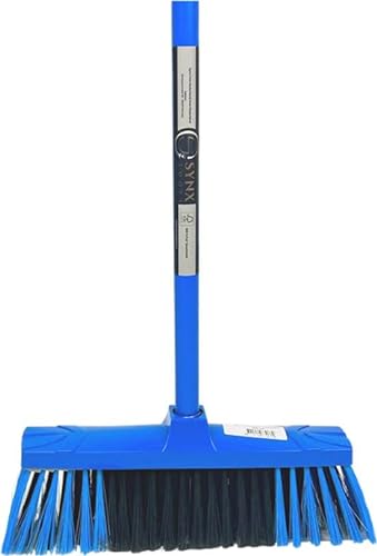 Synx Tools Innenbesen Blau - Weiche Besen - Raumfeger - Kehrer/Weiche Besen mit Stahl 130cm - Innen Besen - Veger - Reinigung von Synx Tools