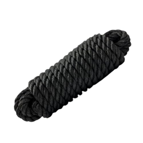 Synx Tools Landfestes Seil,15 Meter 16mm Durchmesser, Seil, universell einsetzbar Farbe schwarz, Bootsseil Boot Fenderleine Nylon Dockline von Synx Tools