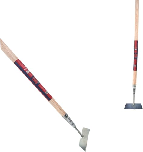 Synx Tools Mini Hacke 12cm - Hacken- Fugenschaber - Unkrautbürste - Unkrautmesser - Schaber/Schaber mit Stiel 75cm von Synx Tools