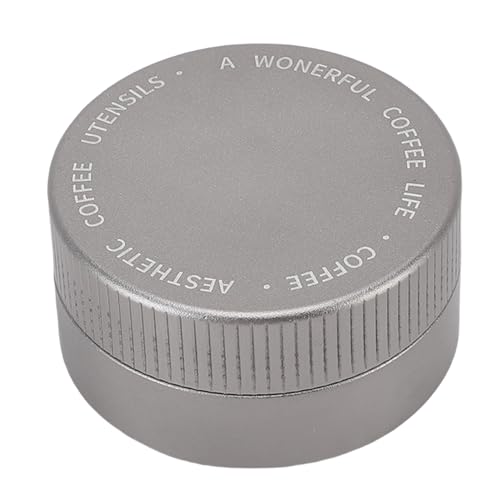 304 Edelstahl Kaffee Tamper Verteiler mit einstellbarer Tiefe, Auto Leveler Tool für Café, Heimgebrauch (Silber) von Syrisora