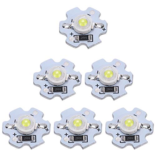 Lampenperlen 25pcs 5V LED-Chips 200LM 3W High Power LED-Lampenperlen für Heimwerker-Leuchten (Kaltweiße) von Syrisora