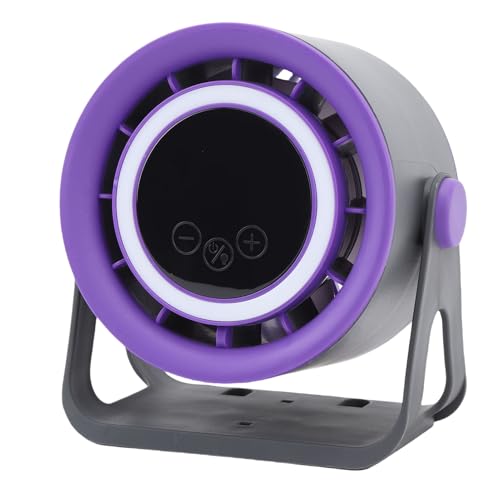 Syrisora Blattloser Schreibtischlüfter, Wiederaufladbarer Schreibtischventilator, Klappeless Tischventilator, USB -wiederaufladbare Ruhige Tragbare Desktop -Turbo -Lüfter mit LED -Licht (Grau) von Syrisora
