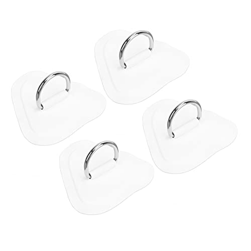 Syrisora D-Ring-Patch für Schlauchboote, Ring-Patch für Schlauchboote, 4 Stück D-Ring-Patch, D-Ring-Pad aus Edelstahl für Schlauchboote, Surfbretter, Schlauchboote, Paddelbretter (Schwarz #14) von Syrisora