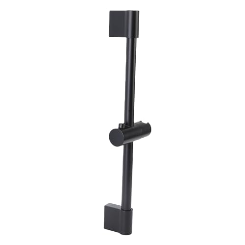 Syrisora Metall-Duschschiebestange, runde Metall-Handbrause, Schiebestange mit verstellbarem Duschkopfhalter für Badezimmer, 40 cm (schwarz) von Syrisora