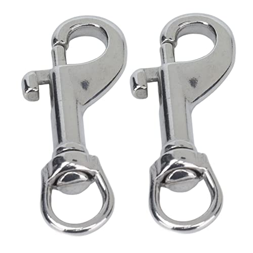 Syrisora Snap -Haken Einsendete Tauchclips, Einzelgeschlechtshalle Haken, 2pcs Single -End -Bolzen Haken 316 Edelstahlschrauben Snap -rotierende Haken für Hundekragen 65 Mm von Syrisora