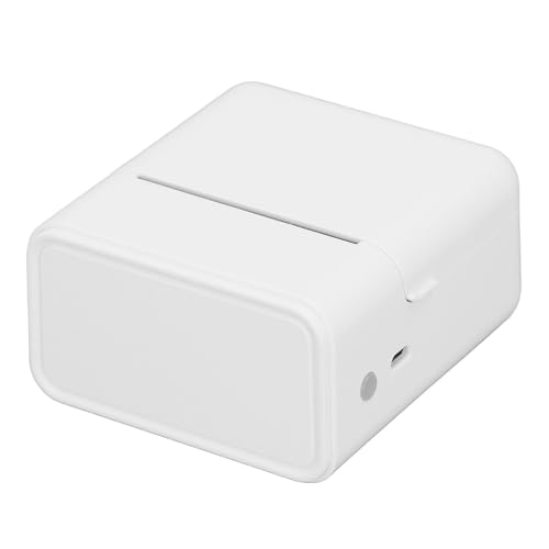 Syrisora Thermo-Etikettendrucker BT 203 DPI, Tragbarer Mini-Etikettendrucker Datum, Zutatenname, Kleinunternehmen, Thermodrucker, Etikettendrucker (Weiß) von Syrisora