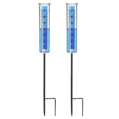 Regenmesser Für Den Außenbereich, Frostsicherer Regenmesser, Niederschlagsmesser Garten, Verstellbarer Regenmesser Mit Metallrahmen, Rissfreies Regenmessgerät Für Rasen, Terrasse Und Hinterhof von Sysdisen