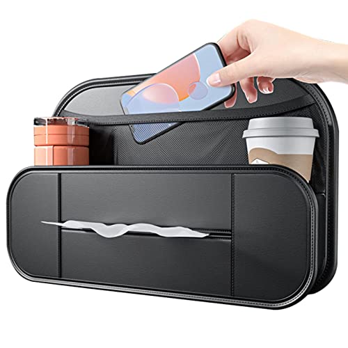 Sysdisen Autotaschen-Organizer,Aufbewahrungsorganisator für Autositze - Papierhandtuch Outlet Design Auto Rücksitz Organizer für Elektronik Datenkabel Brille von Sysdisen