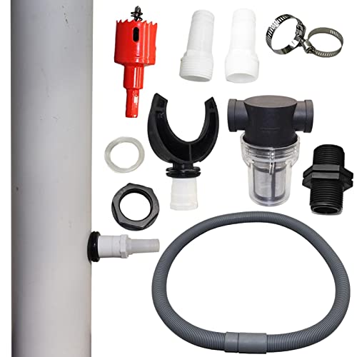 Sysdisen Fallrohr-Regensammler, Fallrohrumsteller Für Regentonne, Regentonnen Umlenker Kit, Fallrohr-Umsteller für Regentonne, Regenwasser-Filtrationssystem mit Fallrohr von Sysdisen