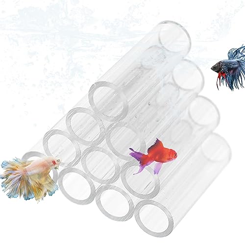 Sysdisen Garnelenschutzrohr - Aquarium-Unterschlupf aus Acrylkristallen für kleine Garnelen,Fisch-Garnelen-Lebensraum, Brutrohr-Versteck, Höhlen-Versteckrohre von Sysdisen