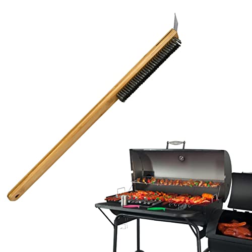 Sysdisen Pizzaofen Bürste, Pizza-reinigungsbürste, Reinigungsset Pizza, Pizzabürste Mit Langem Griff, Grill Reinigungswerkzeug Mit Holzgriff, Wooden Handle Pizza Brush von Sysdisen